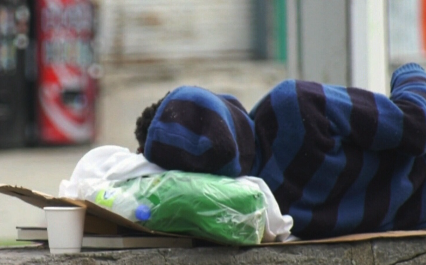 Underhoused person sleeping rough from CTV News article, February 09, 2023